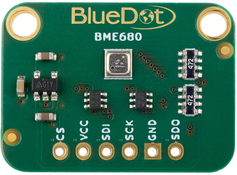 Top view from the BlueDot BME680 board