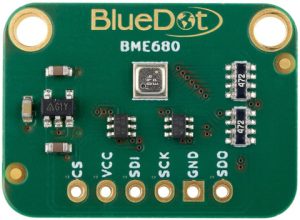 Top view from the BlueDot BME680 board